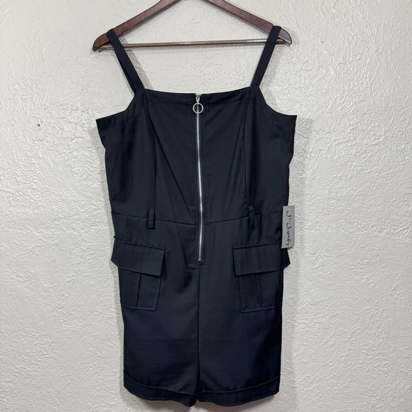 J for Justify Pants - Vtg Y2K 90s Justify Romper Lg Cargo Utility Gothic Emo Street Grunge Deadstock